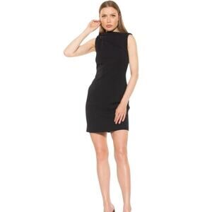 NWT Alexia Admor Larisa Foldover Boatneck Sheath Dress Size Large